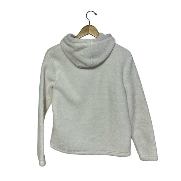 Fila Womens Josephine Crop Sherpa Hoodie White Size S - Picture 2 of 6